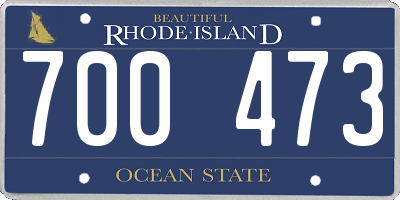 RI license plate 700473