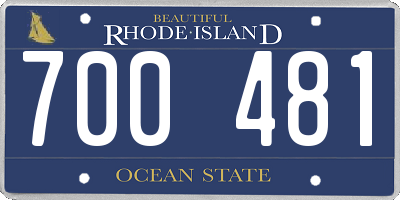 RI license plate 700481
