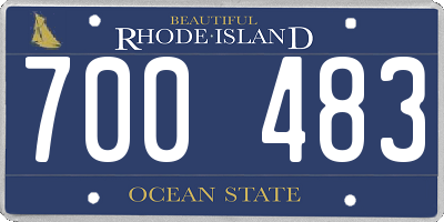 RI license plate 700483