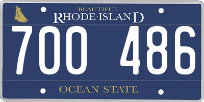 RI license plate 700486