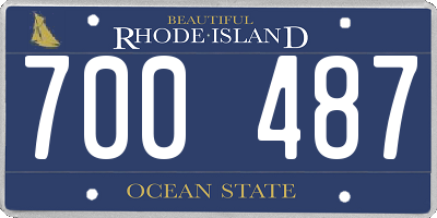 RI license plate 700487