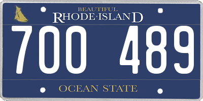 RI license plate 700489