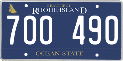 RI license plate 700490