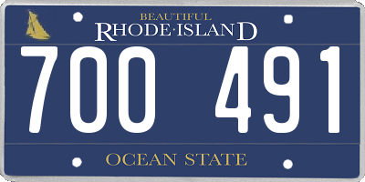 RI license plate 700491