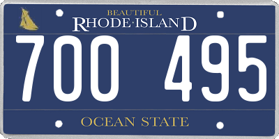 RI license plate 700495