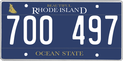 RI license plate 700497