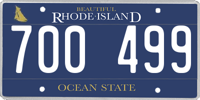 RI license plate 700499