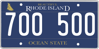 RI license plate 700500