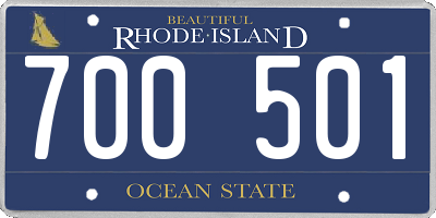RI license plate 700501