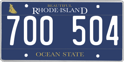 RI license plate 700504