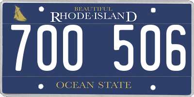 RI license plate 700506