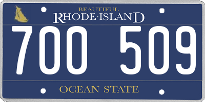 RI license plate 700509