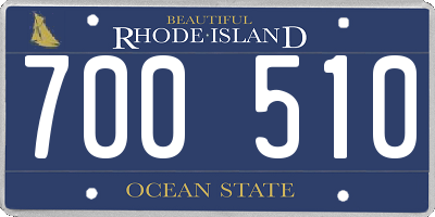 RI license plate 700510
