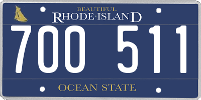 RI license plate 700511