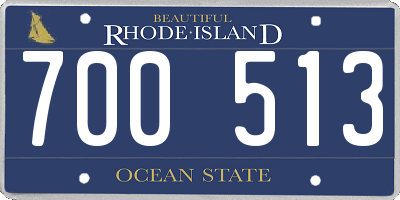 RI license plate 700513