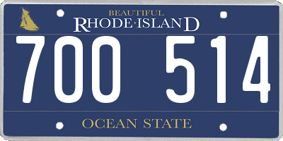 RI license plate 700514