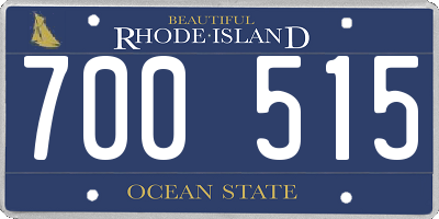 RI license plate 700515