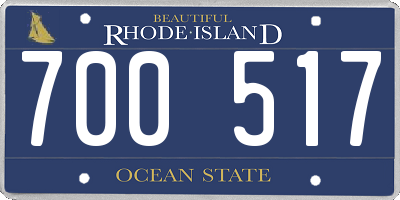 RI license plate 700517
