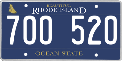 RI license plate 700520