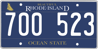 RI license plate 700523