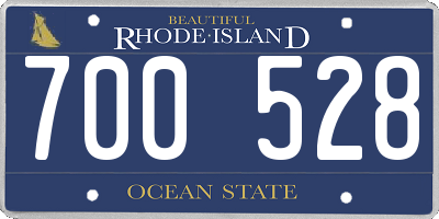 RI license plate 700528