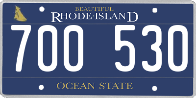 RI license plate 700530