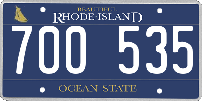 RI license plate 700535