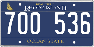 RI license plate 700536
