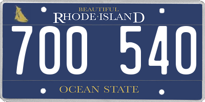 RI license plate 700540