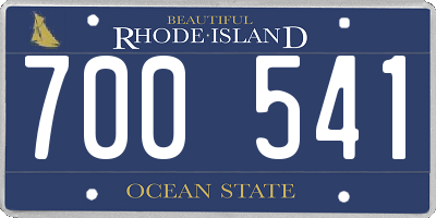 RI license plate 700541