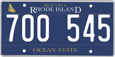 RI license plate 700545