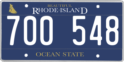 RI license plate 700548
