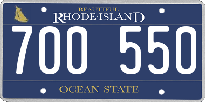 RI license plate 700550