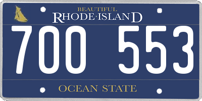 RI license plate 700553
