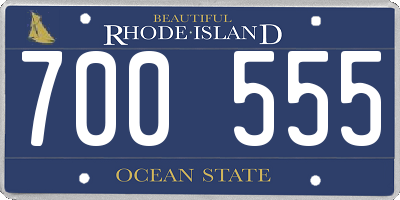 RI license plate 700555