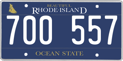 RI license plate 700557