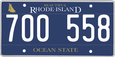 RI license plate 700558