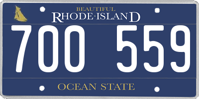 RI license plate 700559