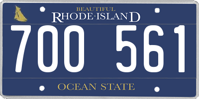 RI license plate 700561