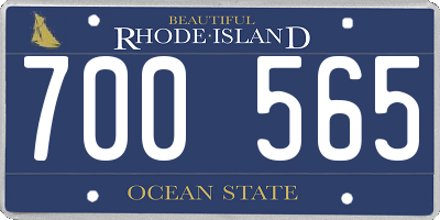RI license plate 700565