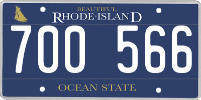 RI license plate 700566