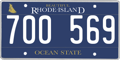 RI license plate 700569