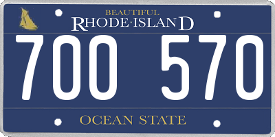 RI license plate 700570