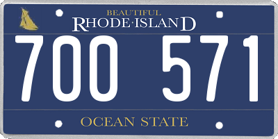 RI license plate 700571