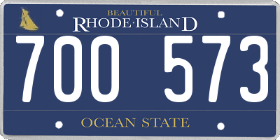 RI license plate 700573