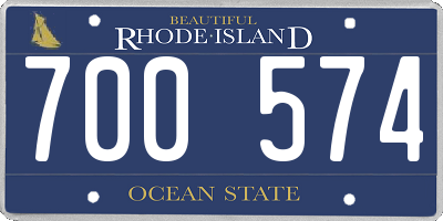 RI license plate 700574
