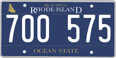 RI license plate 700575