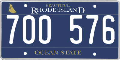 RI license plate 700576