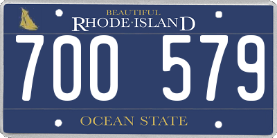 RI license plate 700579