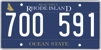 RI license plate 700591